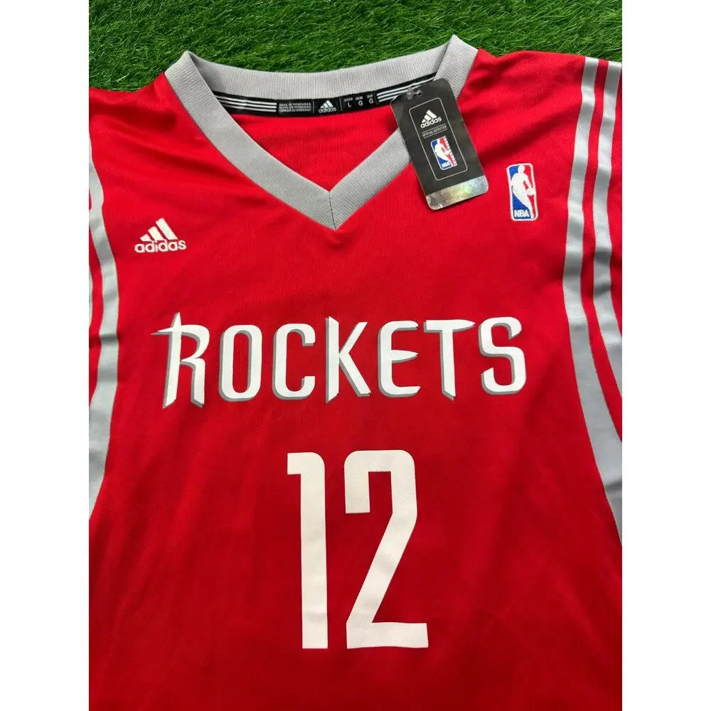 Adidas Kevin Martin Houston Rockets Jersey 12 Men’s Sz L Red NBA Basketball